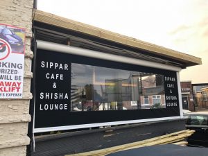 Vertical Awning Sippar cafe